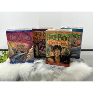 Harry Potter 1-4 Audio Cassettes Tapes J.‎ K. Rowling Lot Jim Dale Set Audiobook